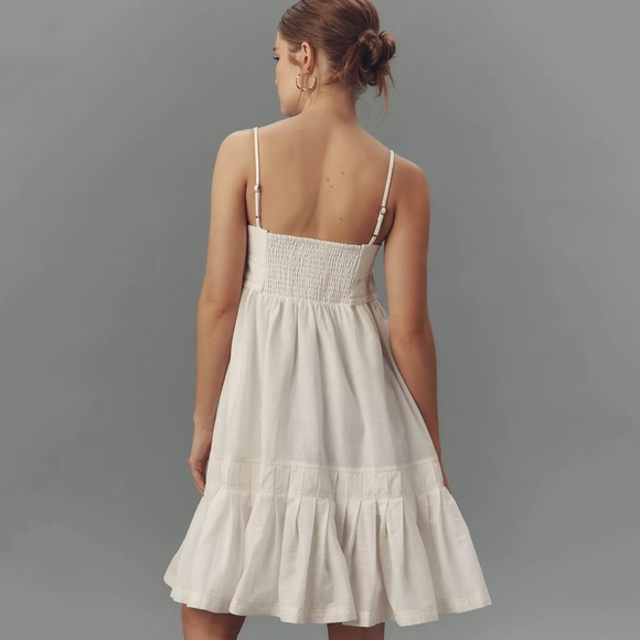 NWT Anthropologie Pilcro Ruffle-Hem Midi Dress Denim - Picture 3 of 4